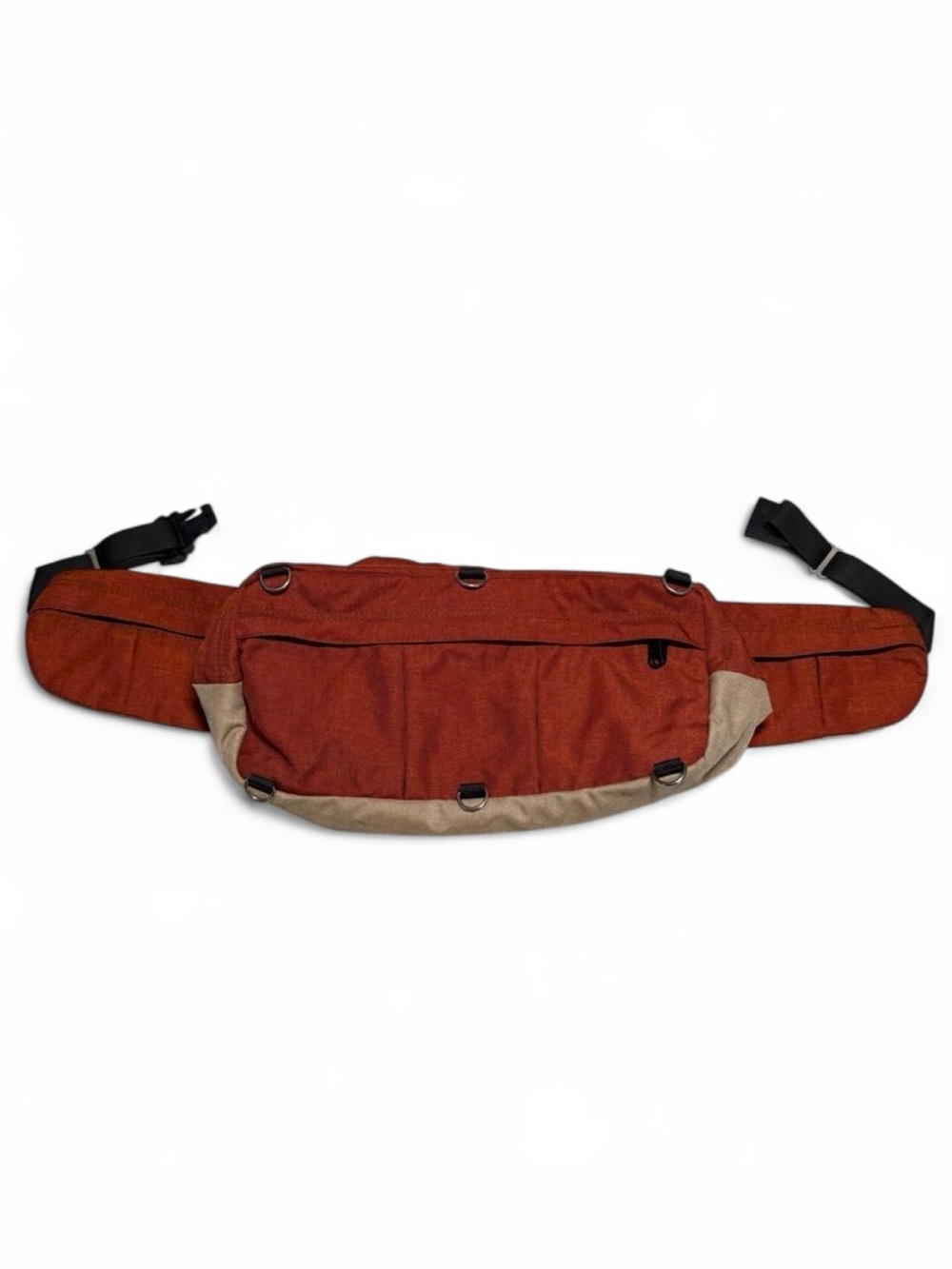 Vintage 70s L.L.Bean Lumbar Waist Belt Pack Orange Tan Hiking Utility Fanny Pack